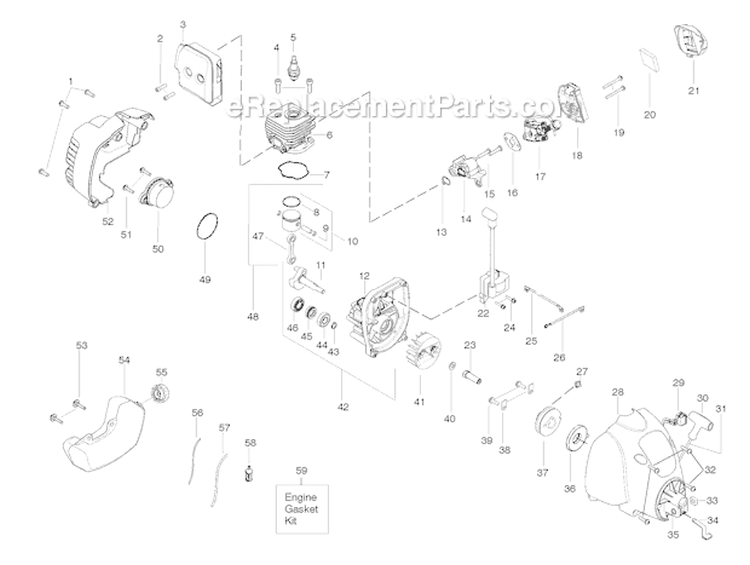 Page B Diagram and Parts List for SST25CE  Weed Eater Trimmer